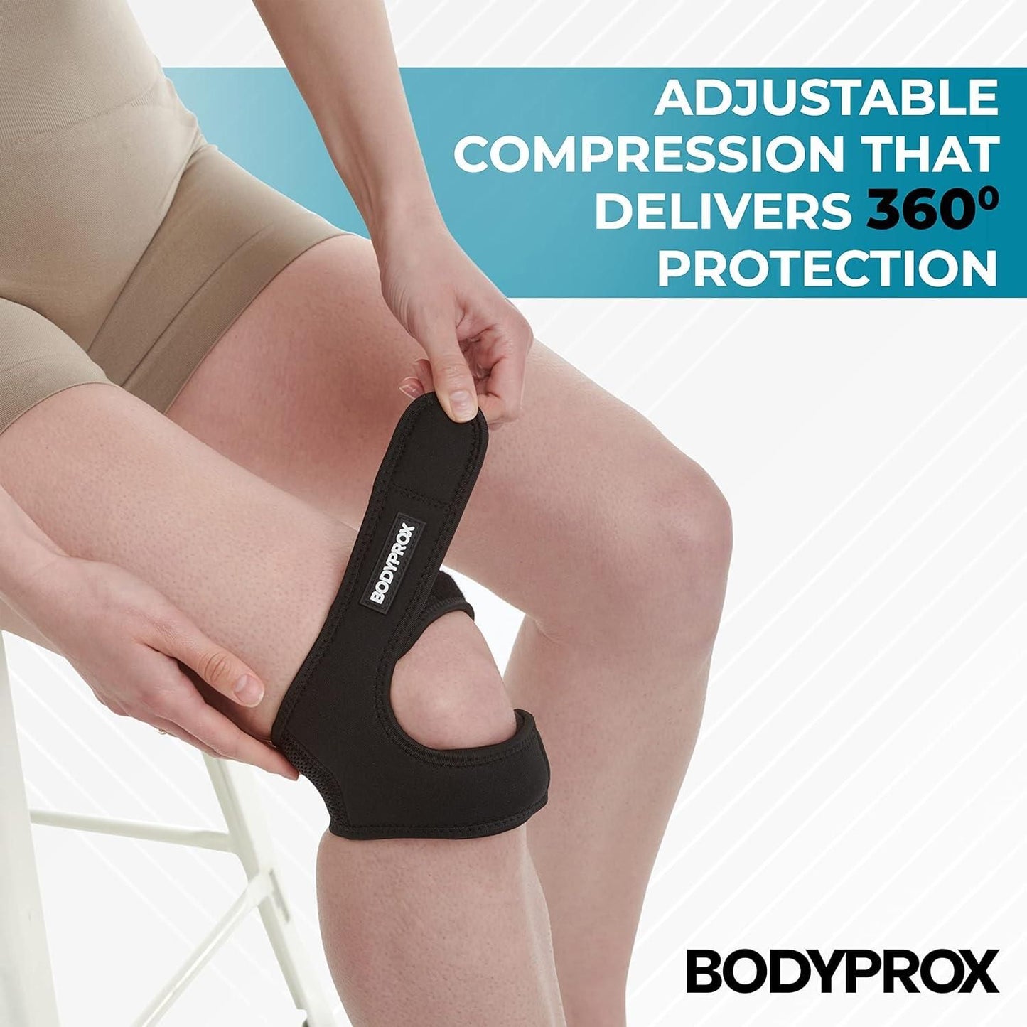 Knee Pain Relief Adjustable Knee Strap (Pack of 2)