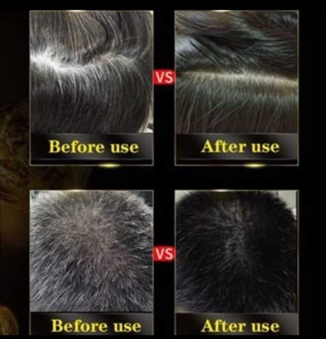 Unisex Instant Black Herbal Hair Dye Shampoo for Grey Hair Shampoo 3 in 1(100ml) Pack Of 2
